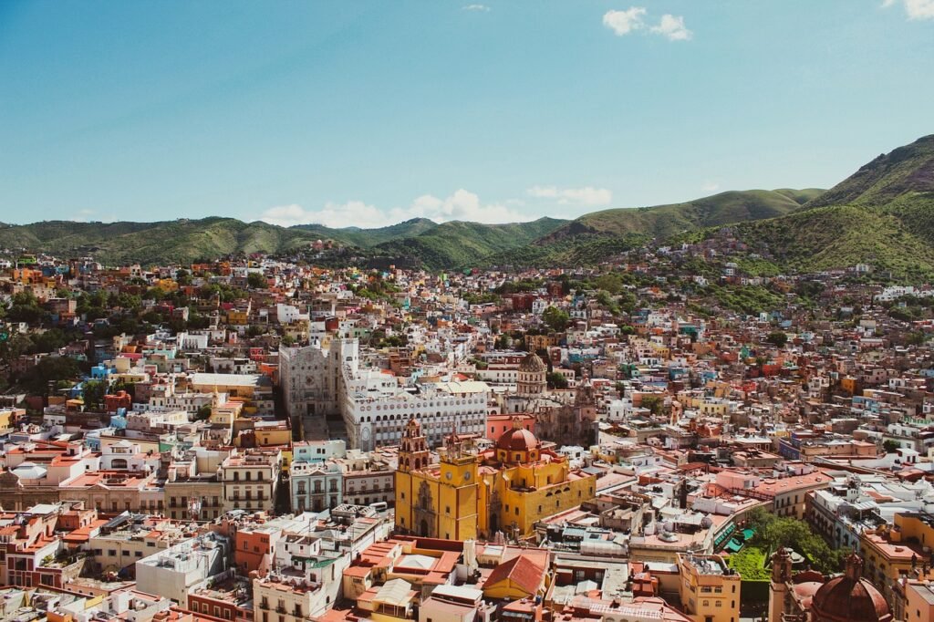 guanajuato, city, buildings, mountains, panorama, historical, nature, historic, houses, tourism, travel destination, view, urban, mexico
